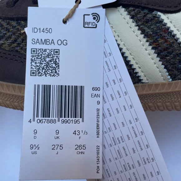 NWT Men's Adidas Samba OG Tweed - Picture 7 of 12